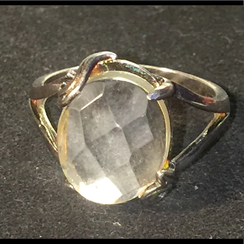 Sterling Silver Crystal Gemstone Ring